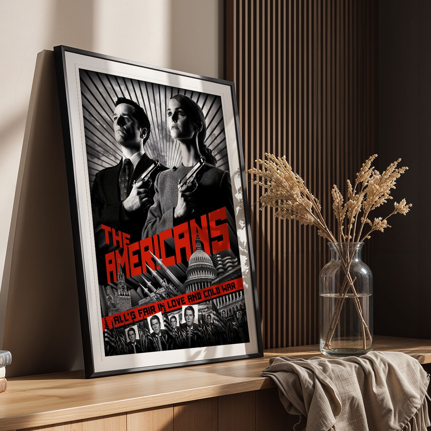 Flex Designs Poster The Americans Noir 11 x 17" Home Goods - TV show 2013 TV show Poster