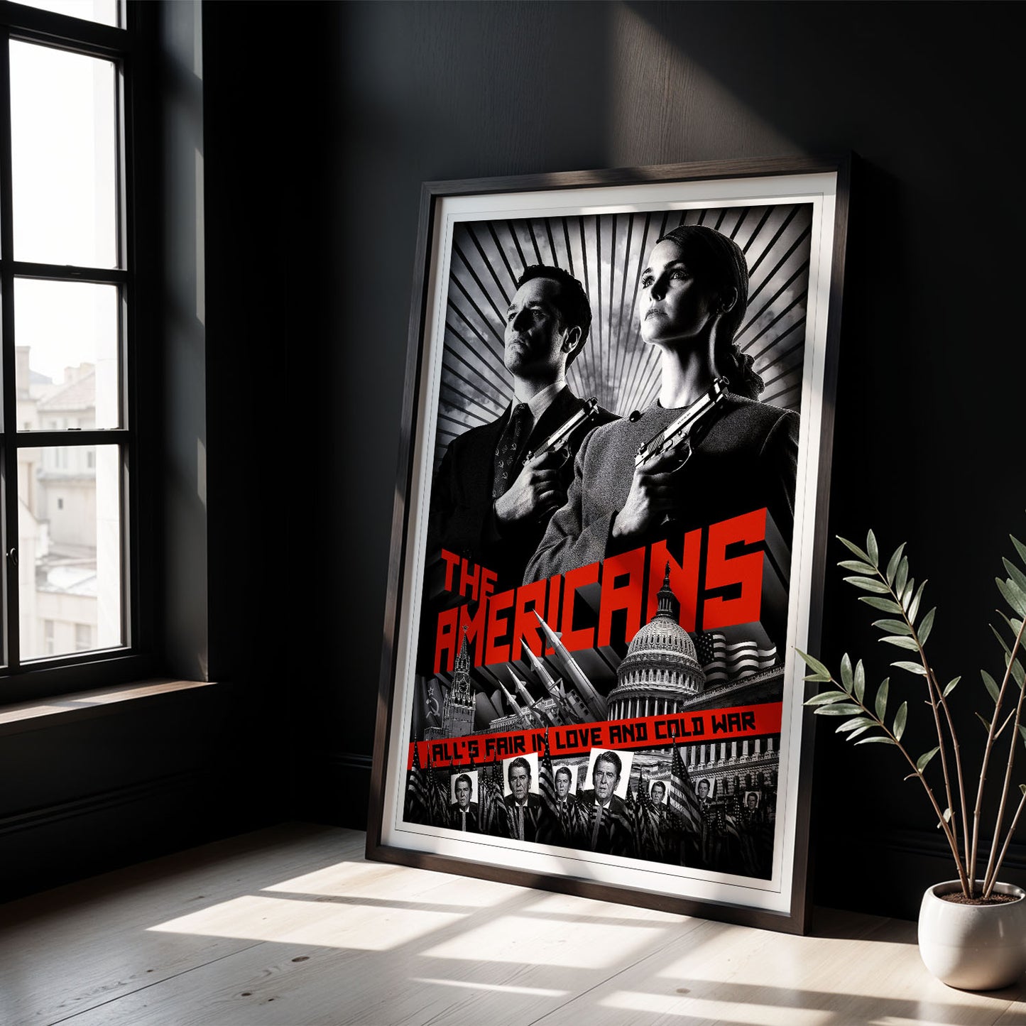 Flex Designs Poster The Americans Noir 5 x 7" Home Goods - TV show 2013 TV show Poster