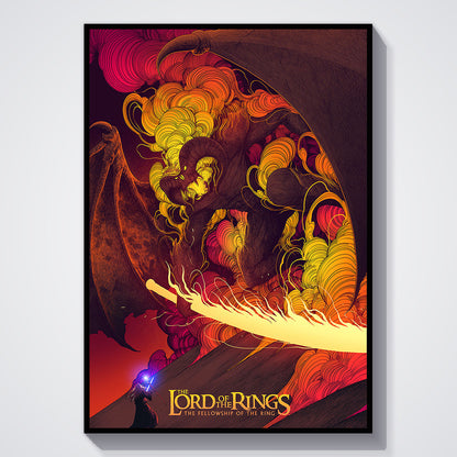 Flex Designs Poster The Lord of the Rings The Fellowship of the Ring Neon 11 x 17" Home Goods - Movie 2001 Movie Poster