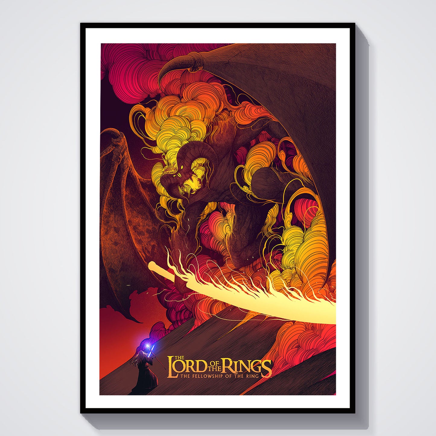 Flex Designs Poster The Lord of the Rings The Fellowship of the Ring Neon 5 x 7" Home Goods - Movie 2001 Movie Poster