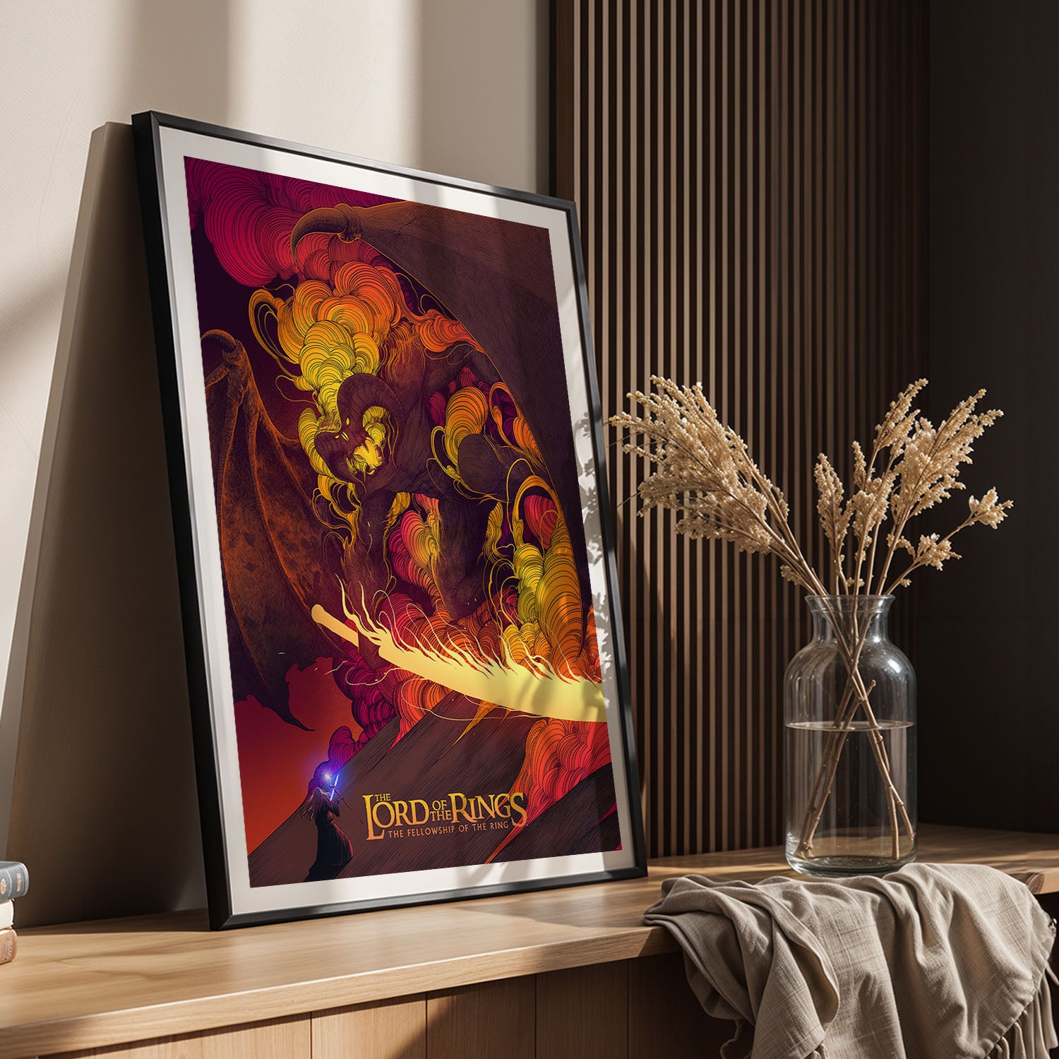 Flex Designs Poster The Lord of the Rings The Fellowship of the Ring Neon 11 x 17" Home Goods - Movie 2001 Movie Poster