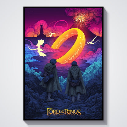 Flex Designs Poster The Lord of the Rings The Two Towers Neon 11 x 17" Home Goods - Movie 2002 Movie Poster