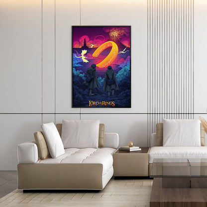 Flex Designs Poster The Lord of the Rings The Two Towers Neon 11 x 17" Home Goods - Movie 2002 Movie Poster