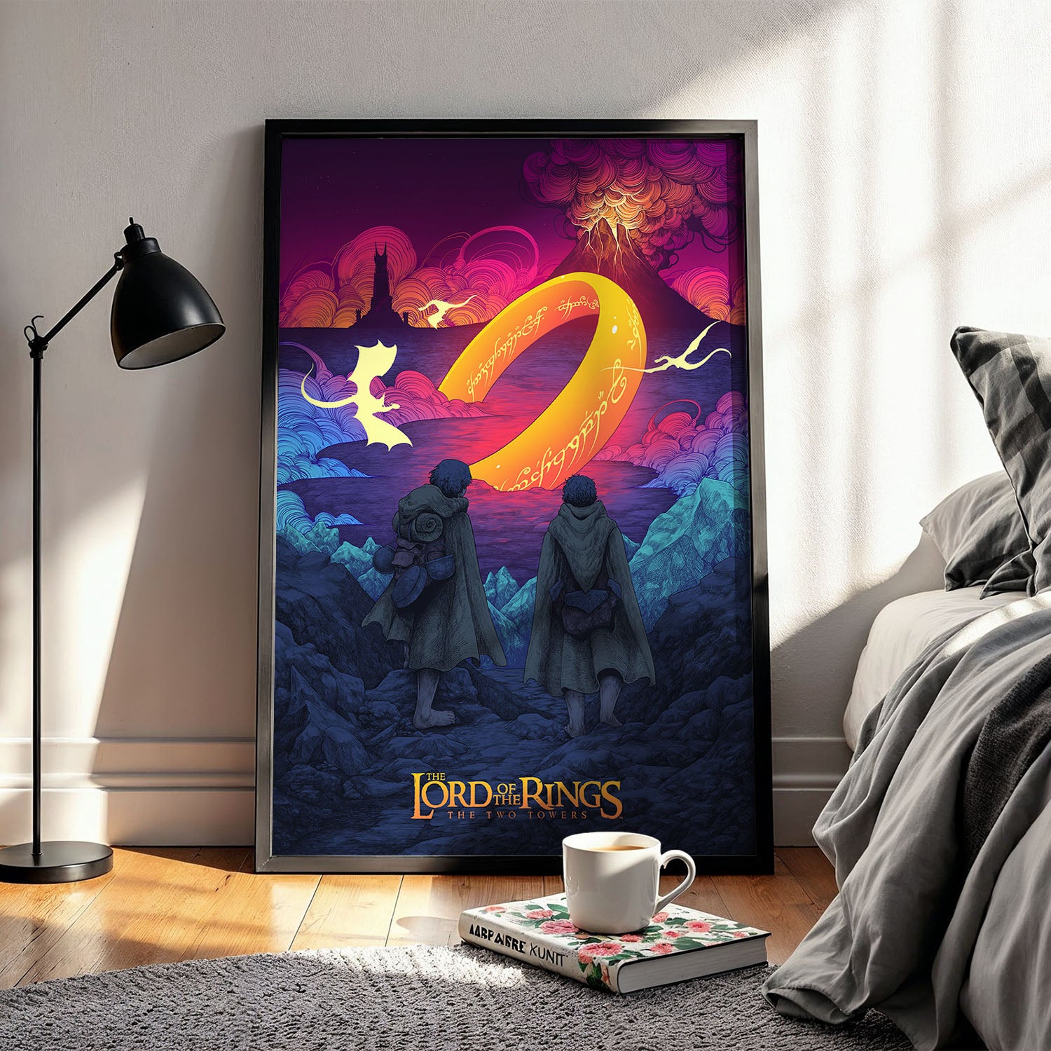 Flex Designs Poster The Lord of the Rings The Two Towers Neon 11 x 17" Home Goods - Movie 2002 Movie Poster