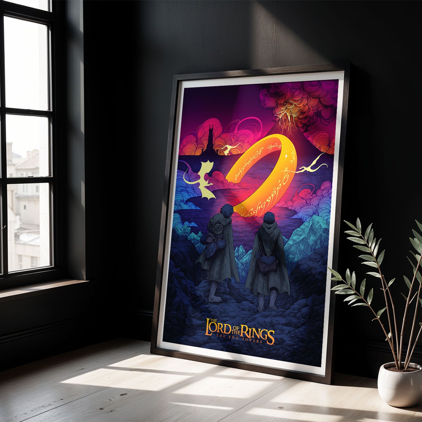 Flex Designs Poster The Lord of the Rings The Two Towers Neon 5 x 7" Home Goods - Movie 2002 Movie Poster
