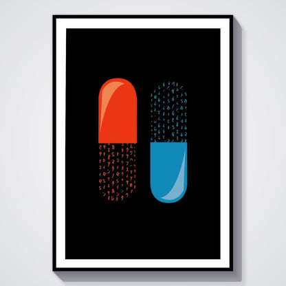 Flex Designs Poster The Matrix Pills 5 x 7" Home Goods - Movie 1999 Movie Poster