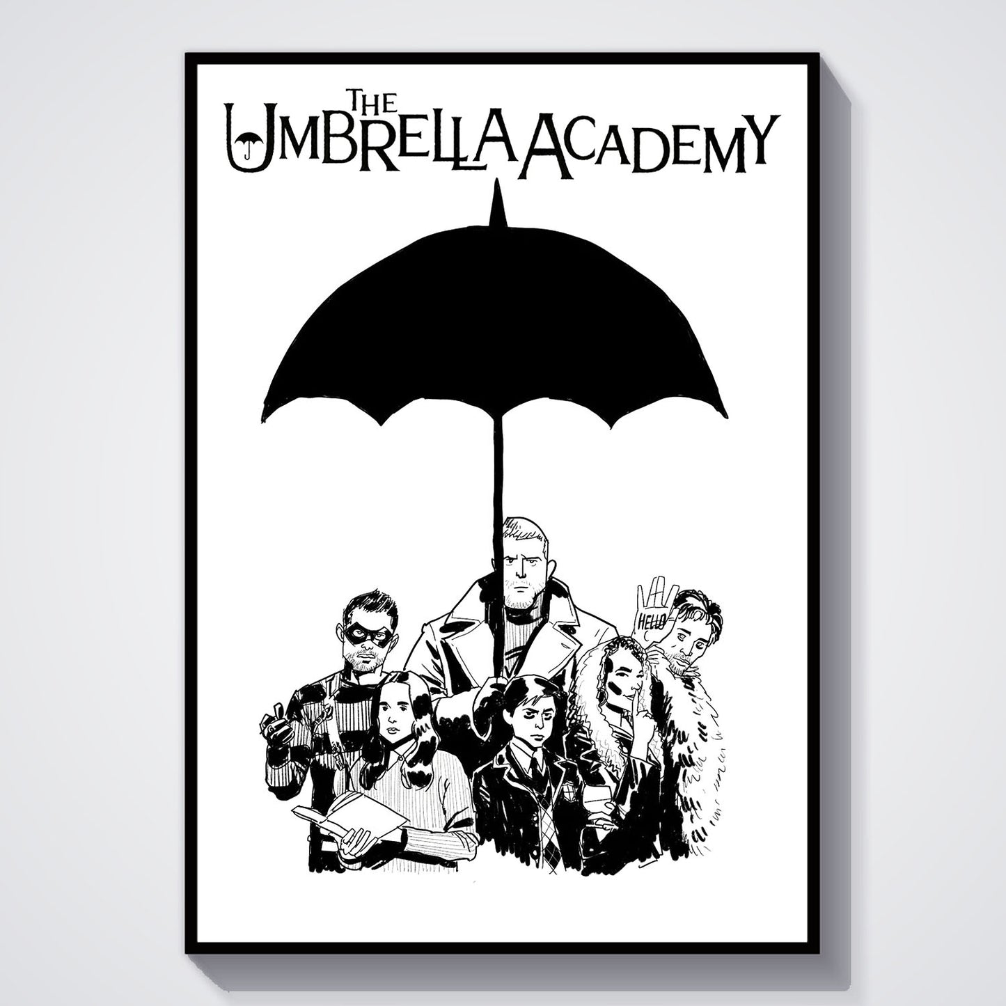 Flex Designs Poster The Umbrella Academy Cartoon 11 x 17" Home Goods - TV show 2019 TV show Poster