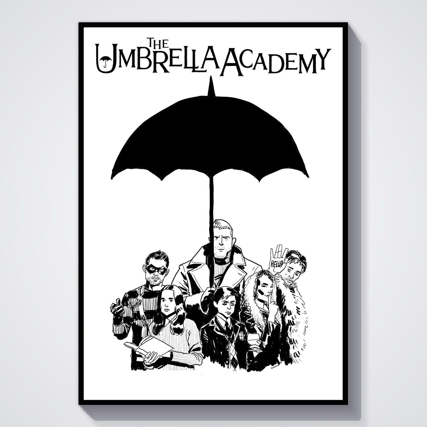 Flex Designs Poster The Umbrella Academy Cartoon 11 x 17" Home Goods - TV show 2019 TV show Poster