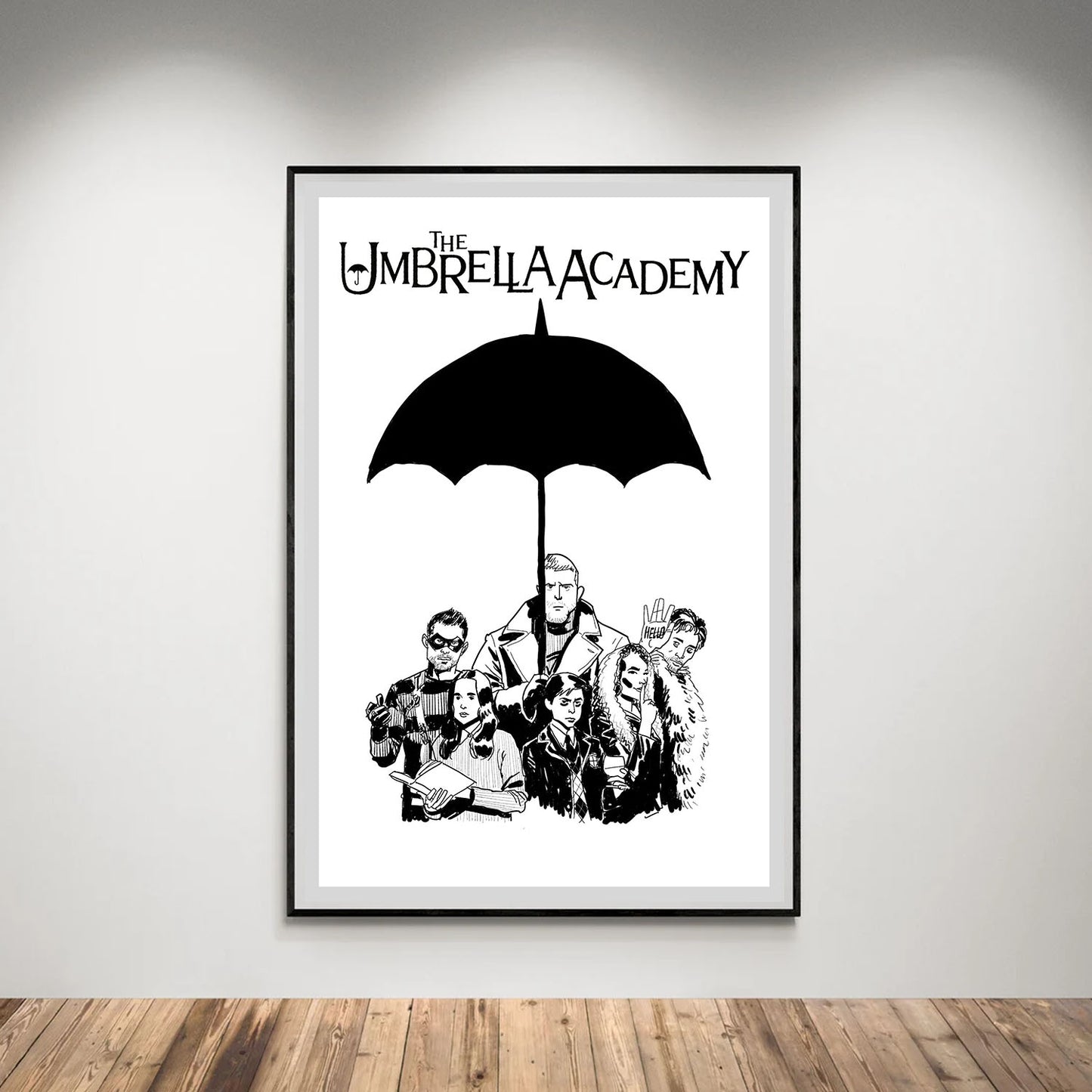 Flex Designs Poster The Umbrella Academy Cartoon 5 x 7" Home Goods - TV show 2019 TV show Poster