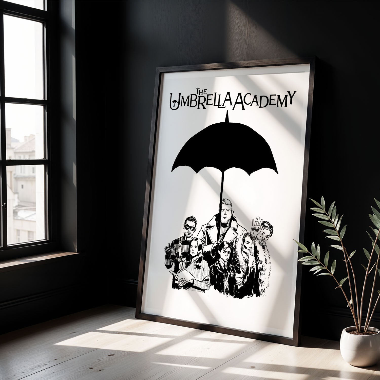 Flex Designs Poster The Umbrella Academy Cartoon 5 x 7" Home Goods - TV show 2019 TV show Poster