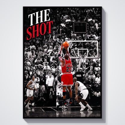 Flex Designs Poster Michael Jordan The Shot 11 x 17" Home Goods - Sports  Poster
