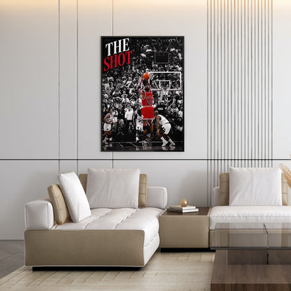 Flex Designs Poster Michael Jordan The Shot 11 x 17" Home Goods - Sports  Poster