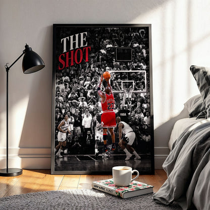 Flex Designs Poster Michael Jordan The Shot 11 x 17" Home Goods - Sports  Poster