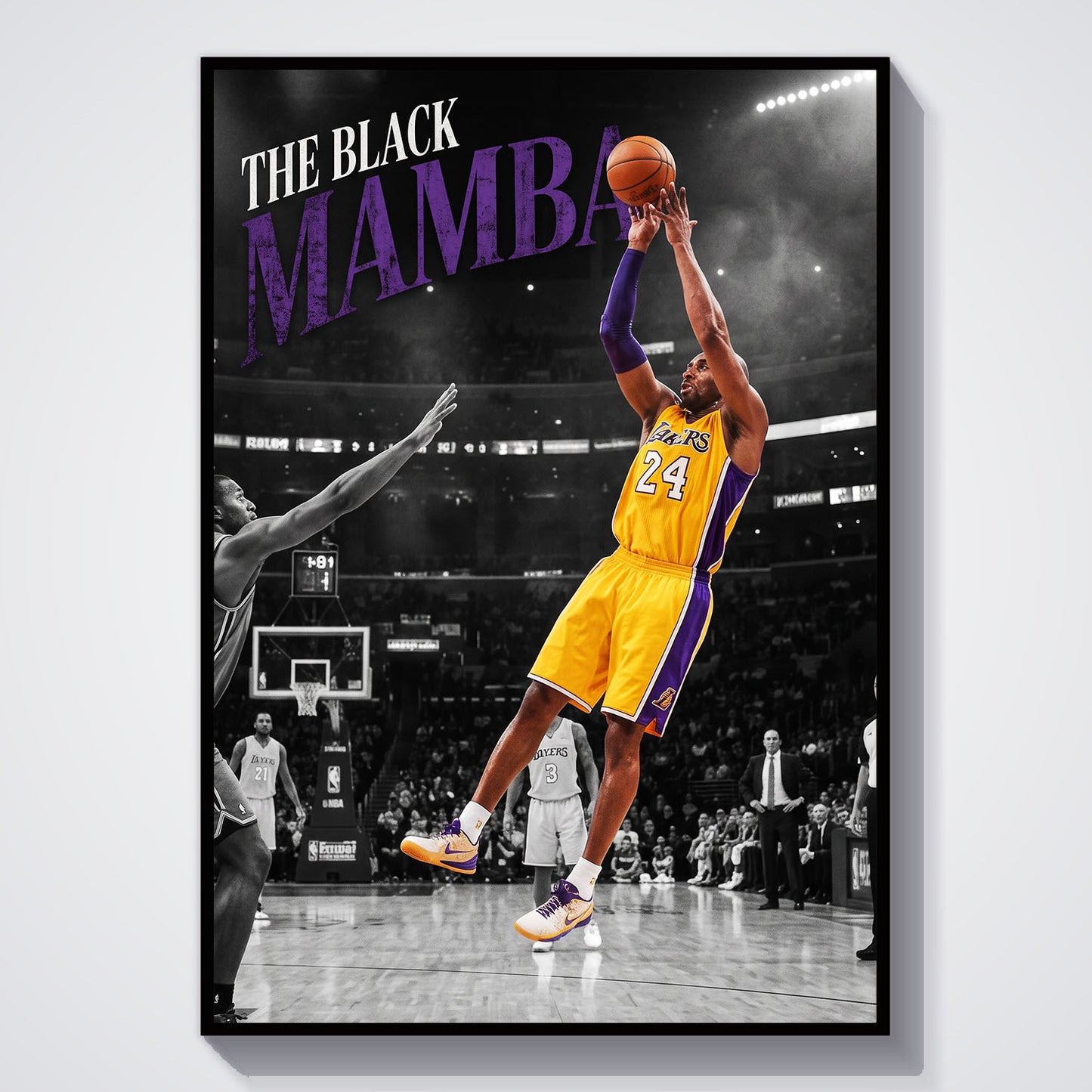 Flex Designs Poster Kobe Bryant Black Mamba Fadeaway 11 x 17" Home Goods - Sports  Poster