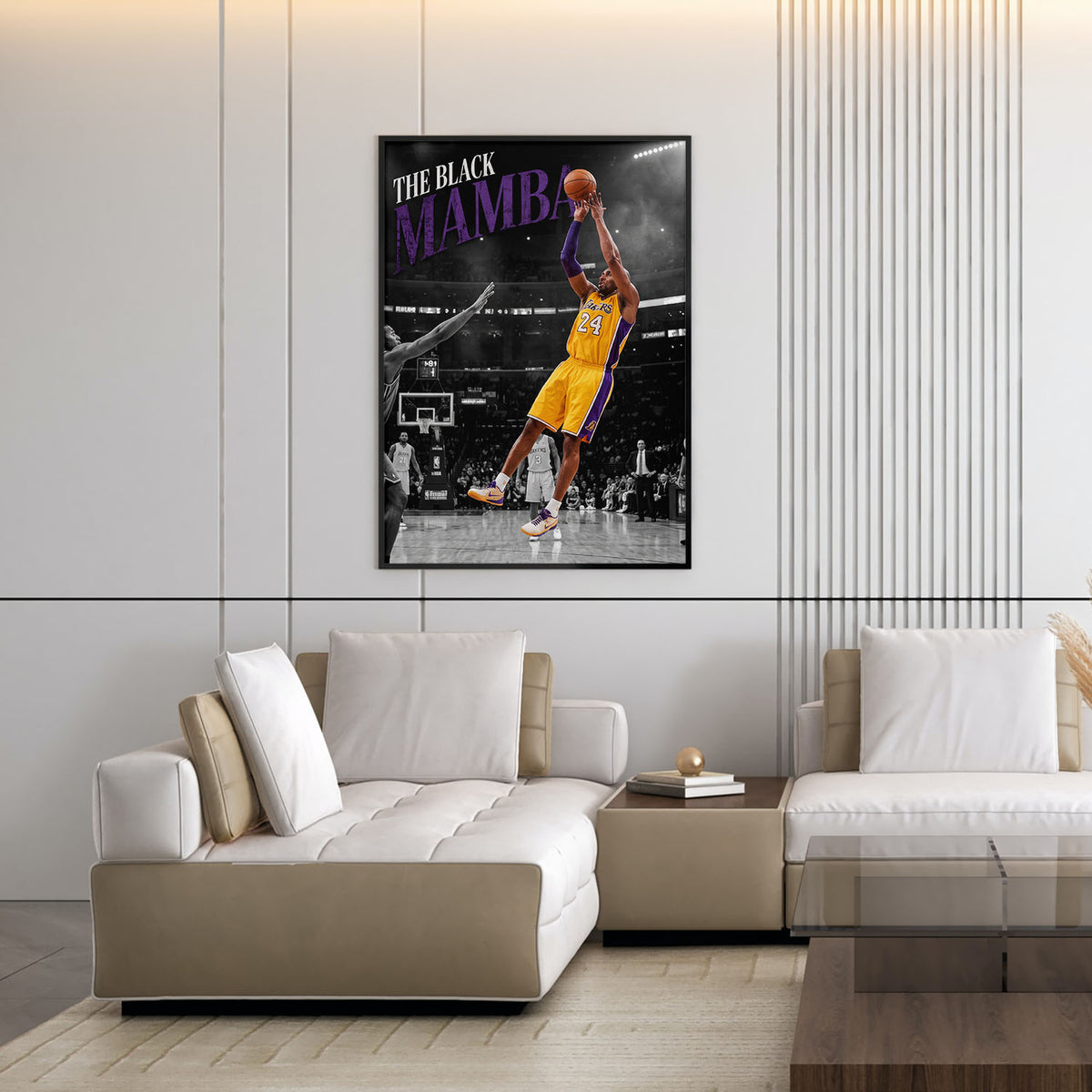 Flex Designs Poster Kobe Bryant Black Mamba Fadeaway 11 x 17" Home Goods - Sports  Poster