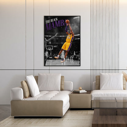 Flex Designs Poster Kobe Bryant Black Mamba Fadeaway 11 x 17" Home Goods - Sports  Poster