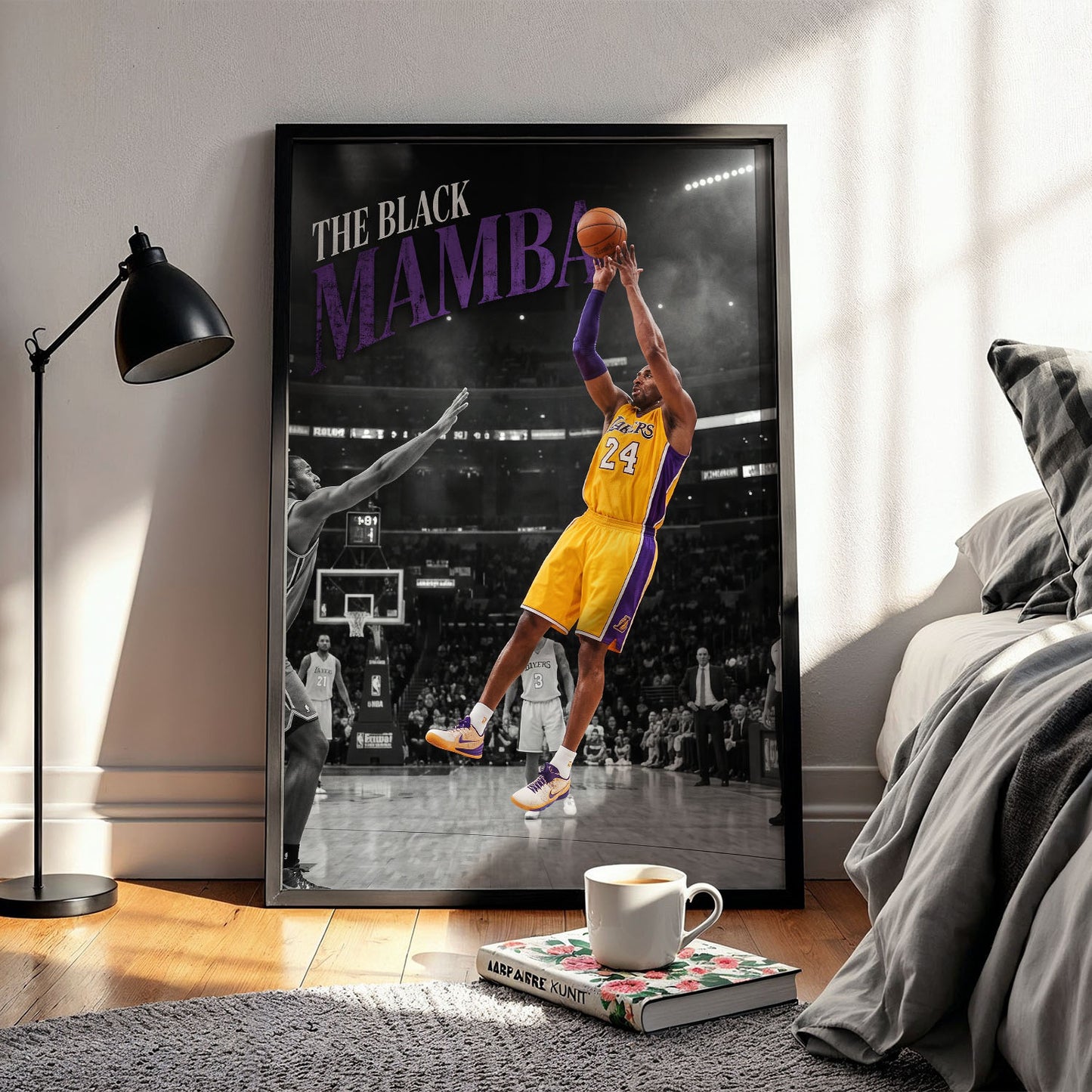 Flex Designs Poster Kobe Bryant Black Mamba Fadeaway 11 x 17" Home Goods - Sports  Poster