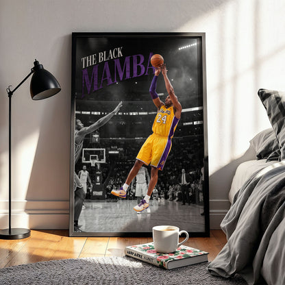 Flex Designs Poster Kobe Bryant Black Mamba Fadeaway 11 x 17" Home Goods - Sports  Poster