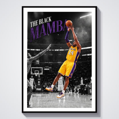 Flex Designs Poster Kobe Bryant Black Mamba Fadeaway 5 x 7" Home Goods - Sports  Poster