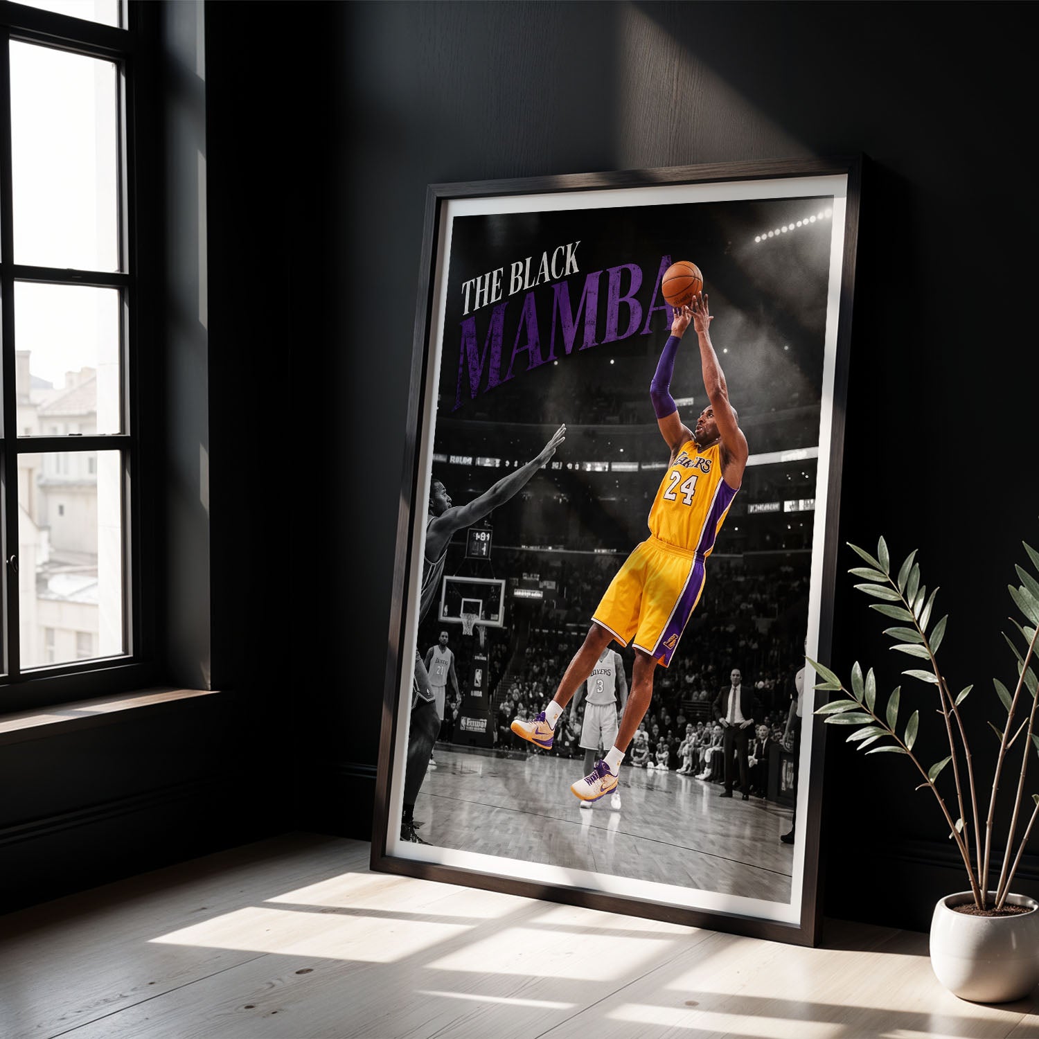 Flex Designs Poster Kobe Bryant Black Mamba Fadeaway 5 x 7" Home Goods - Sports  Poster