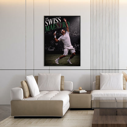 Flex Designs Poster Roger Federer the Swiss Maestro 11 x 17" Home Goods - Sports  Poster