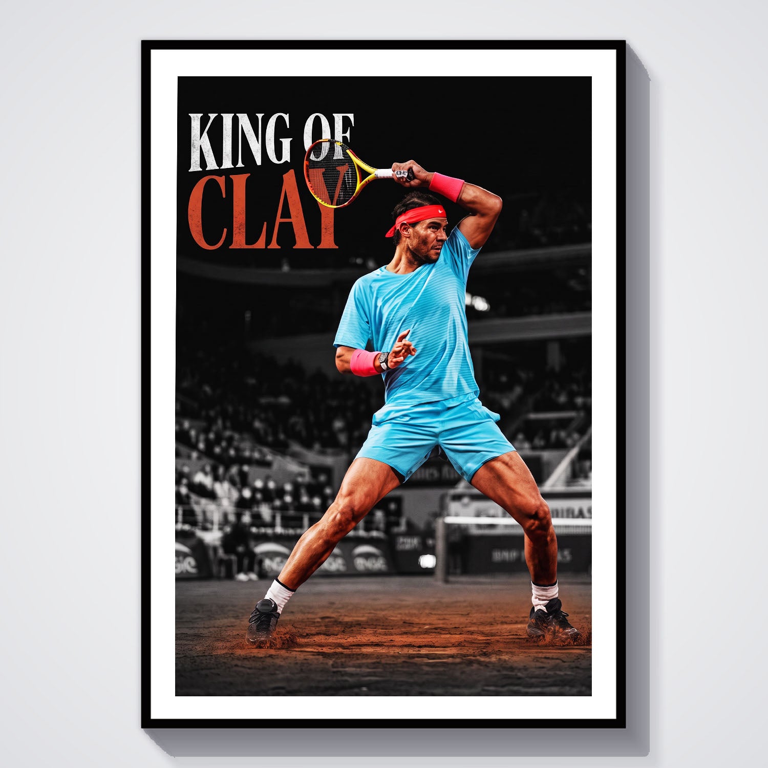 Flex Designs Poster Rafael Nadal King of Clay 5 x 7" Home Goods - Sports  Poster