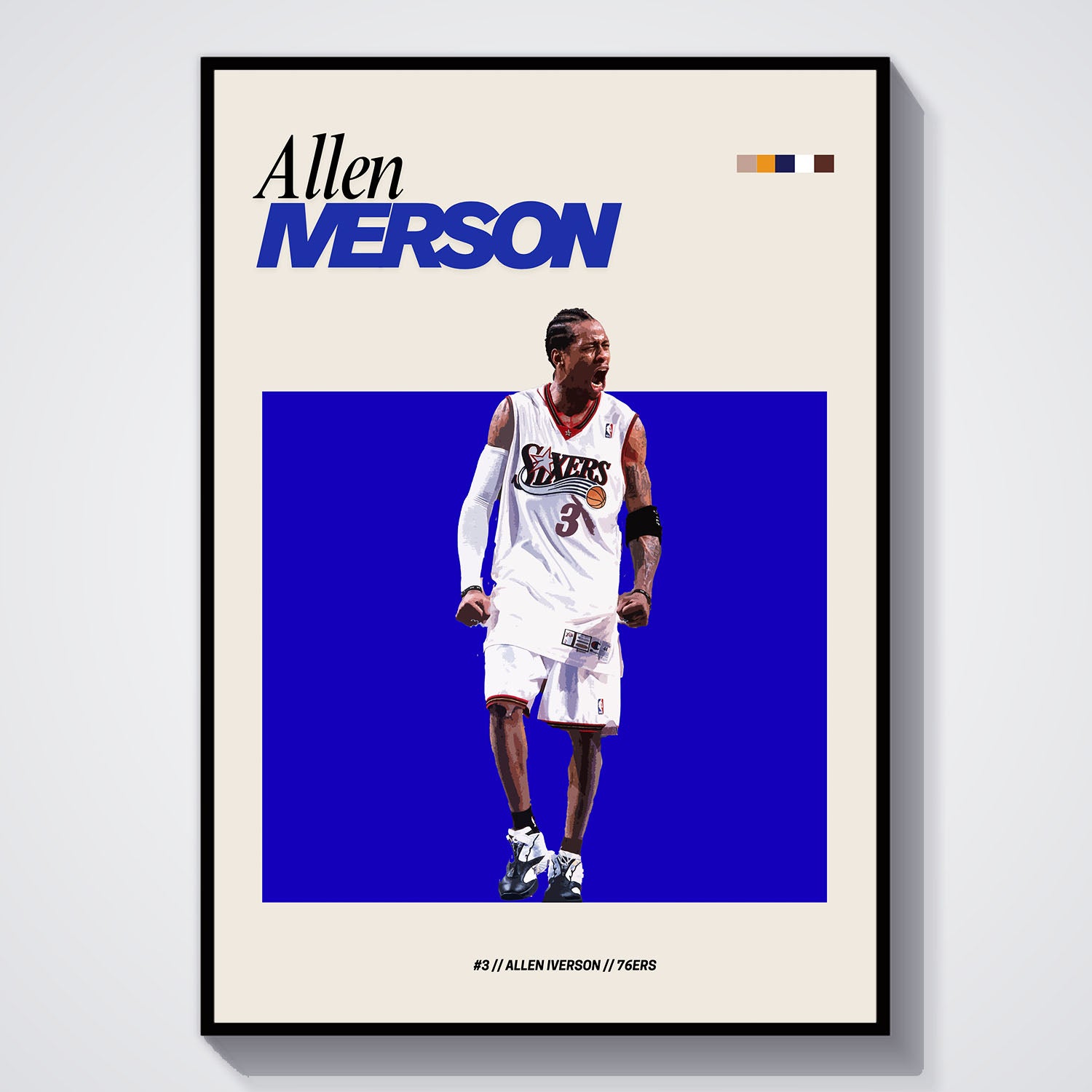 Flex Designs Poster Allen Iverson NBA FlexM 11 x 17" Home Goods - Sports  Poster
