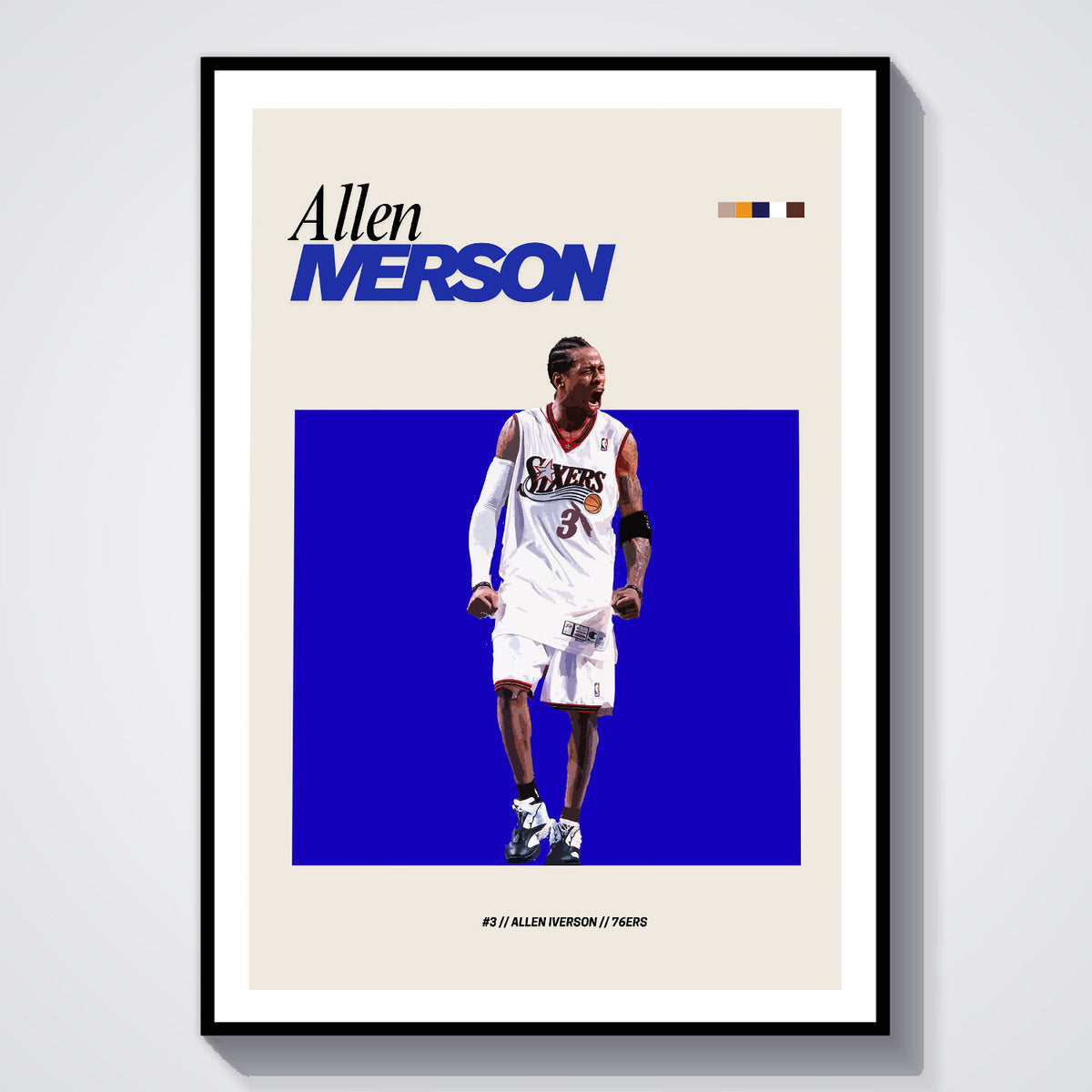 Flex Designs Poster Allen Iverson NBA FlexM 5 x 7" Home Goods - Sports  Poster