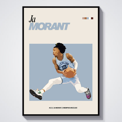 Flex Designs Poster Ja Morant NBA FlexM 11 x 17" Home Goods - Sports  Poster