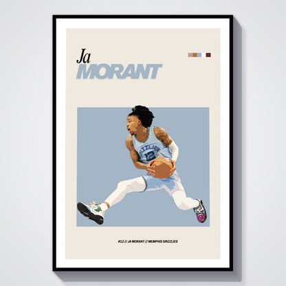 Flex Designs Poster Ja Morant NBA FlexM 5 x 7" Home Goods - Sports  Poster