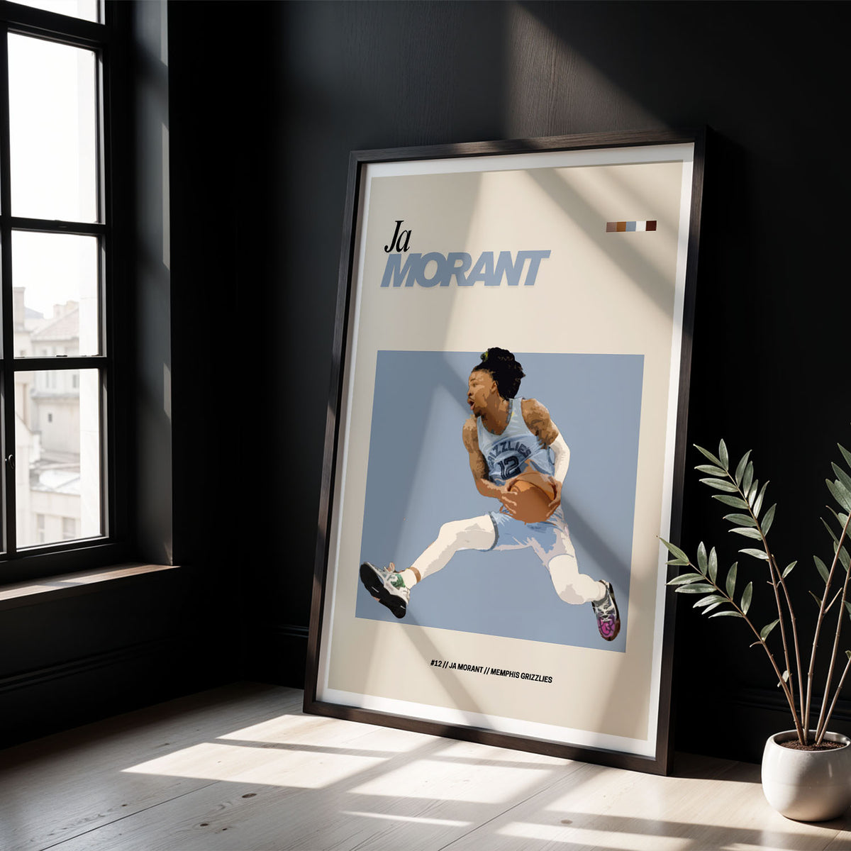 Flex Designs Poster Ja Morant NBA FlexM 5 x 7" Home Goods - Sports  Poster
