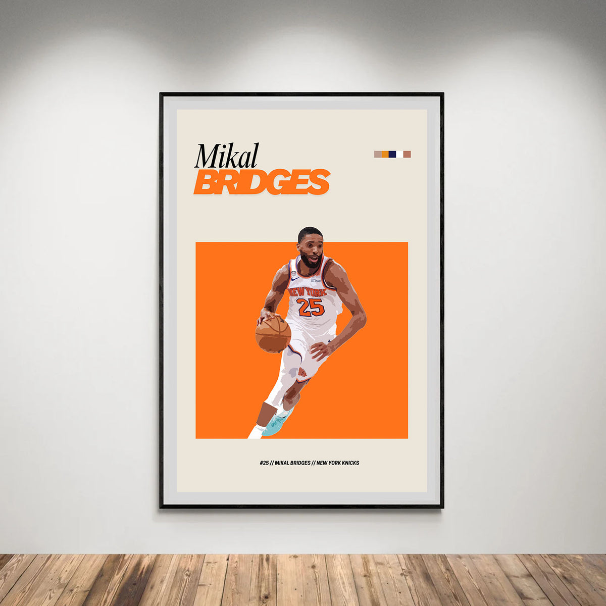 Flex Designs Poster Mikal Bridges NBA FlexM 5 x 7" Home Goods - Sports  Poster