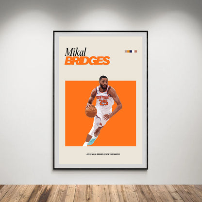 Flex Designs Poster Mikal Bridges NBA FlexM 5 x 7" Home Goods - Sports  Poster