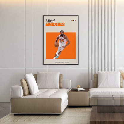 Flex Designs Poster Mikal Bridges NBA FlexM 11 x 17" Home Goods - Sports  Poster