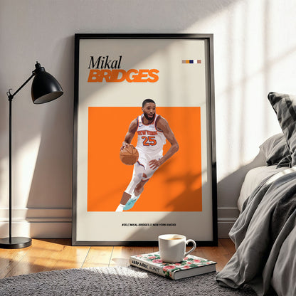 Flex Designs Poster Mikal Bridges NBA FlexM 11 x 17" Home Goods - Sports  Poster