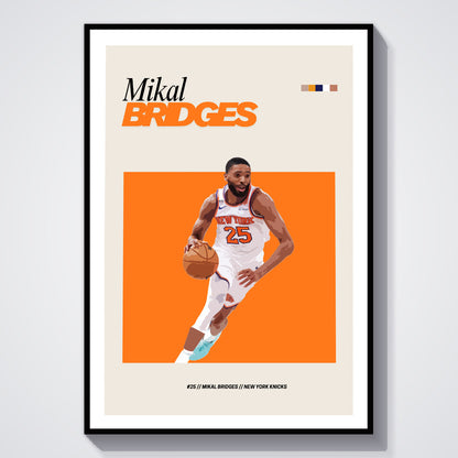 Flex Designs Poster Mikal Bridges NBA FlexM 5 x 7" Home Goods - Sports  Poster