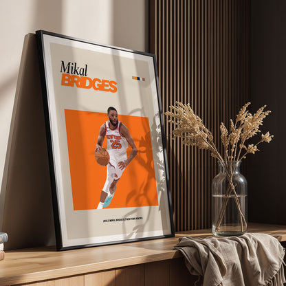Flex Designs Poster Mikal Bridges NBA FlexM 11 x 17" Home Goods - Sports  Poster