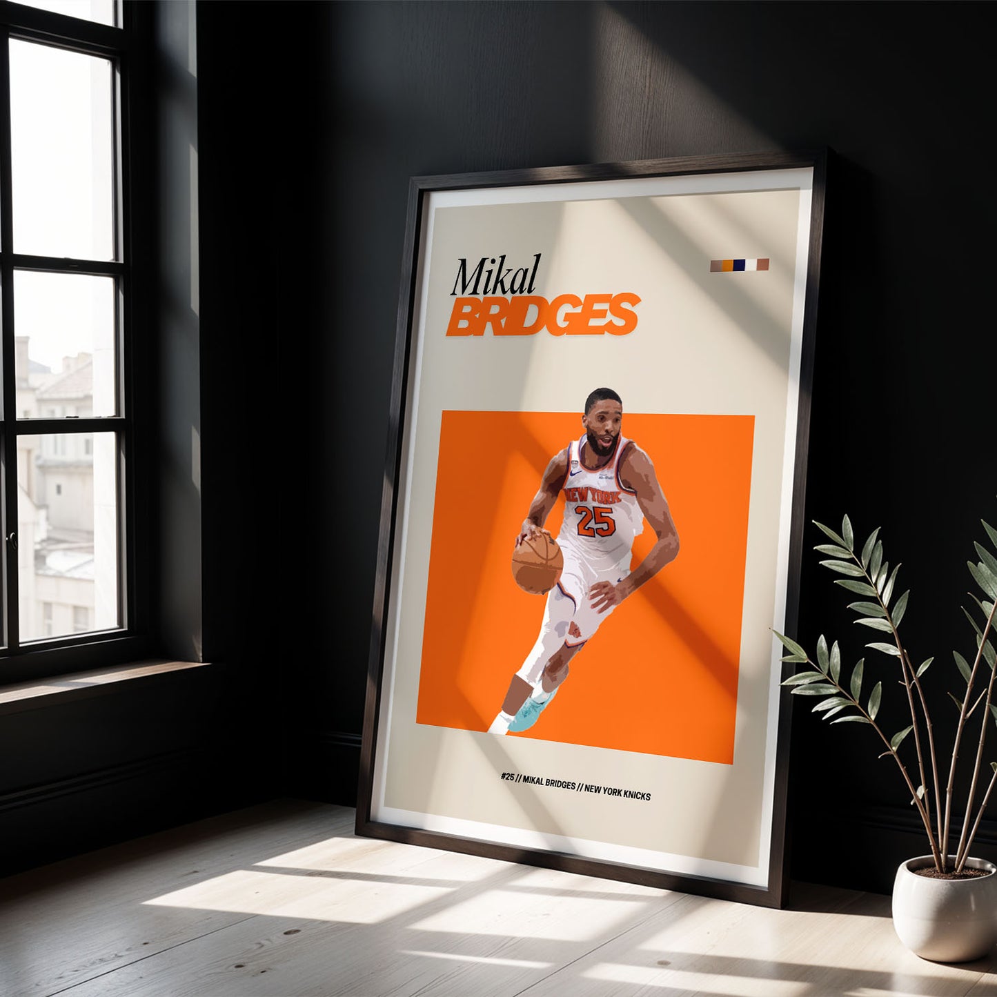 Flex Designs Poster Mikal Bridges NBA FlexM 5 x 7" Home Goods - Sports  Poster