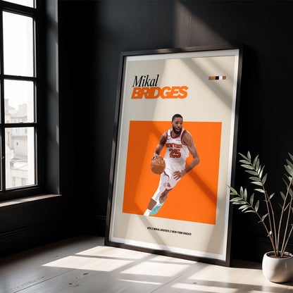 Flex Designs Poster Mikal Bridges NBA FlexM 5 x 7" Home Goods - Sports  Poster