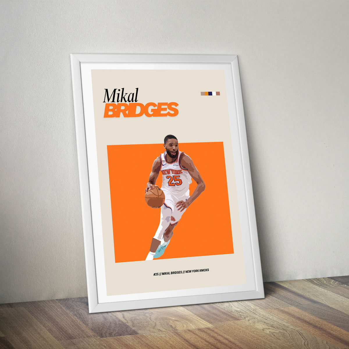 Flex Designs Poster Mikal Bridges NBA FlexM 5 x 7" Home Goods - Sports  Poster
