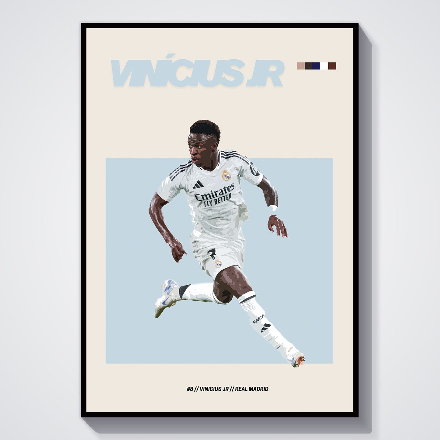 Flex Designs Poster Vinicius Jr Real Madrid FlexM 11 x 17" Home Goods - Sports  Poster