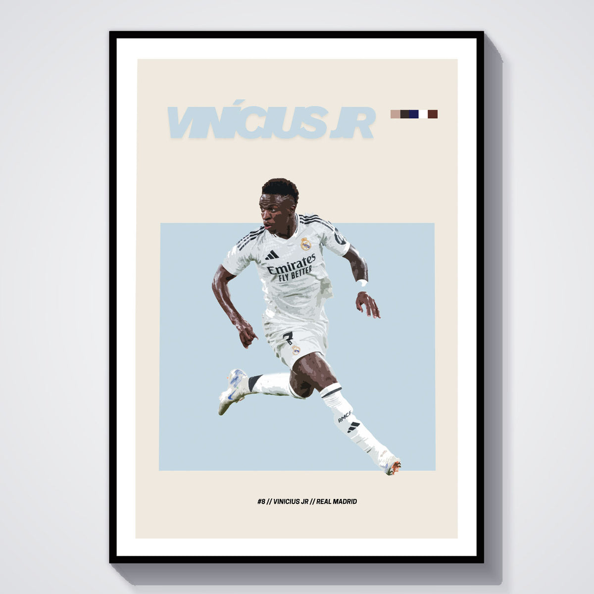 Flex Designs Poster Vinicius Jr Real Madrid FlexM 5 x 7" Home Goods - Sports  Poster