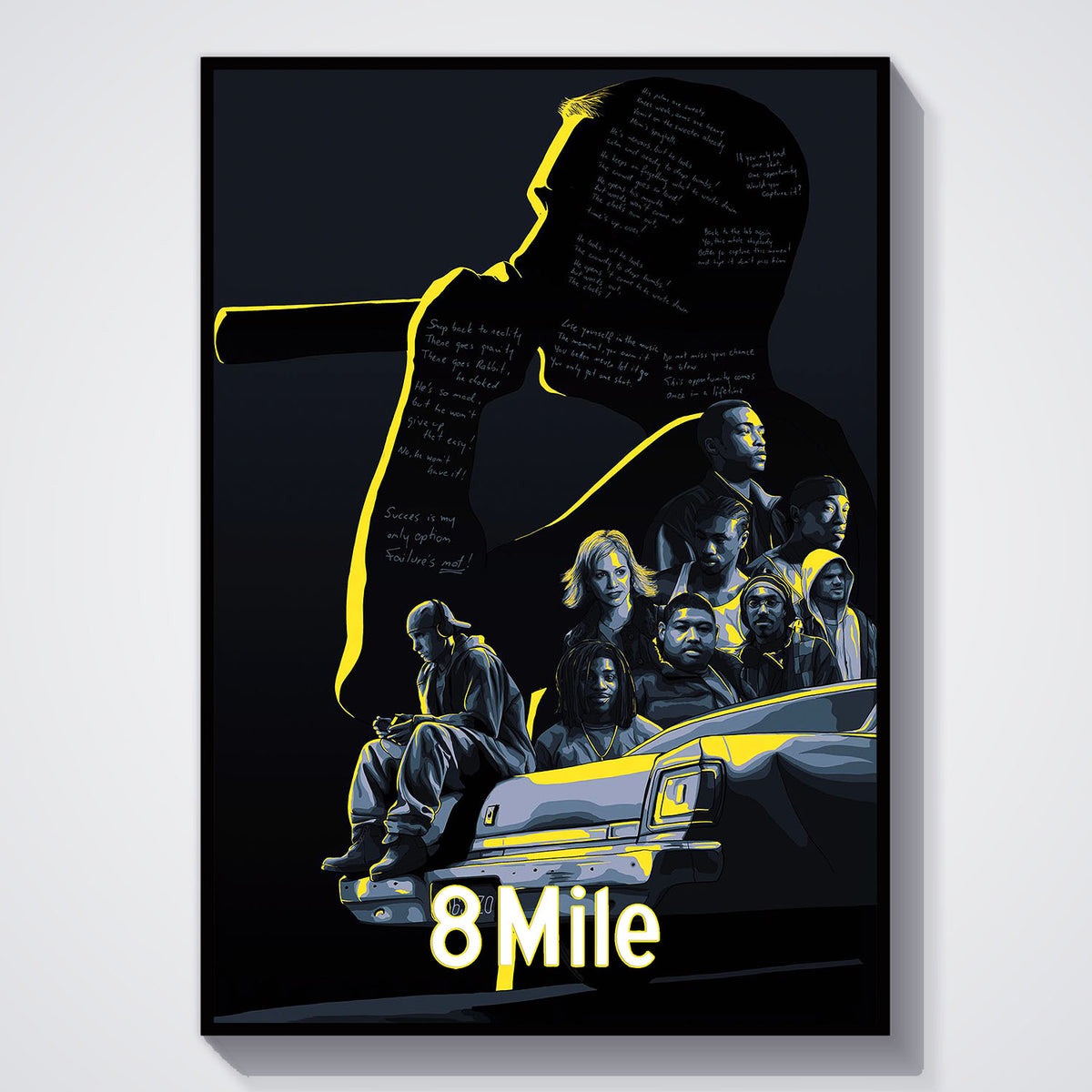 Flex Designs Poster 8 Mile 11 x 17" Home Goods - Movie 2002 Movie Poster