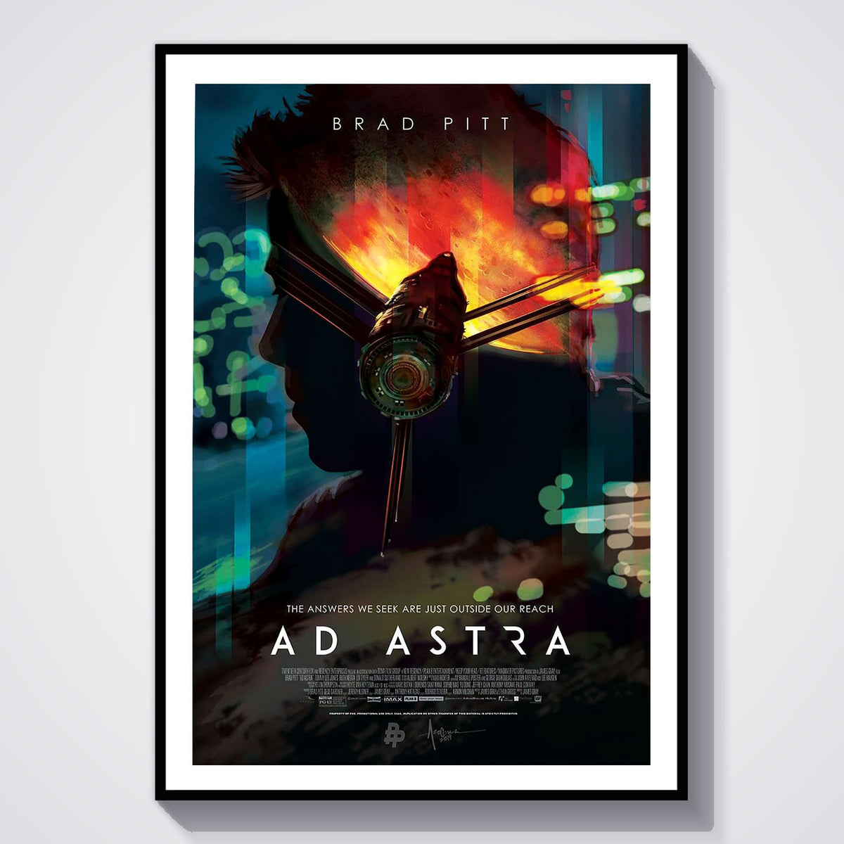 Flex Designs Poster Ad Astra Official 5 x 7" Home Goods - Movie 2019 Movie Poster
