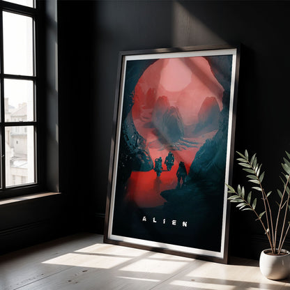 Flex Designs Poster Alien Landing Sketch 5 x 7" Home Goods - Movie 1979 Movie Poster