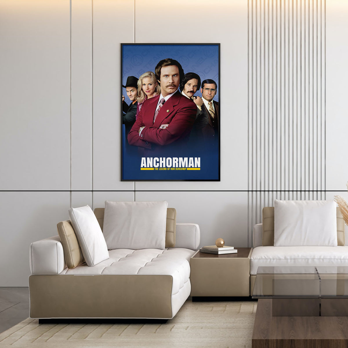 Flex Designs Poster Anchorman The Legend of Ron Burgundy 11 x 17" Home Goods - Movie 2004 Movie Poster