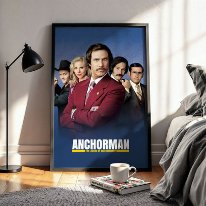 Flex Designs Poster Anchorman The Legend of Ron Burgundy 11 x 17" Home Goods - Movie 2004 Movie Poster