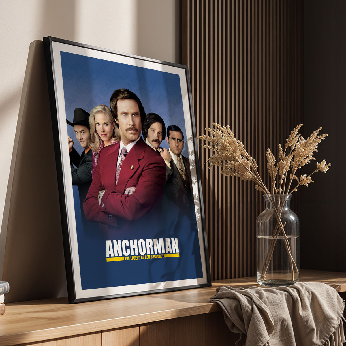 Flex Designs Poster Anchorman The Legend of Ron Burgundy 11 x 17" Home Goods - Movie 2004 Movie Poster
