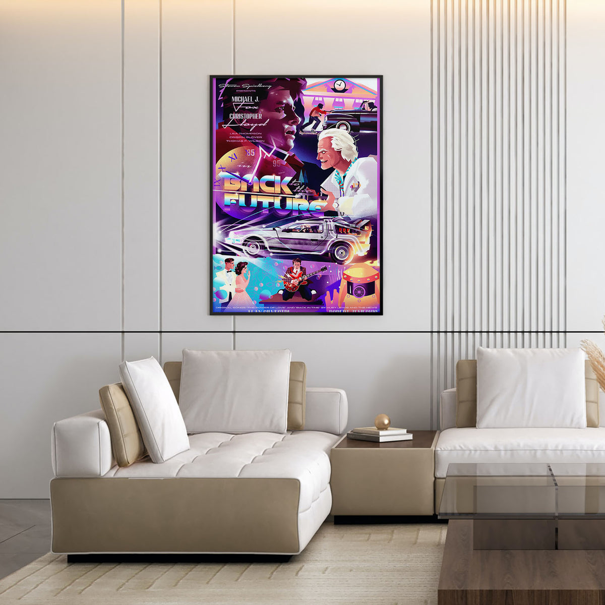 Flex Designs Poster Back to the Future Cartoon 11 x 17" Home Goods - Movie 1985 Movie Poster