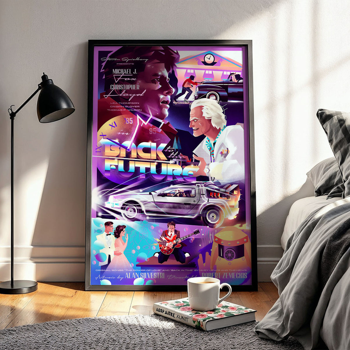 Flex Designs Poster Back to the Future Cartoon 11 x 17" Home Goods - Movie 1985 Movie Poster